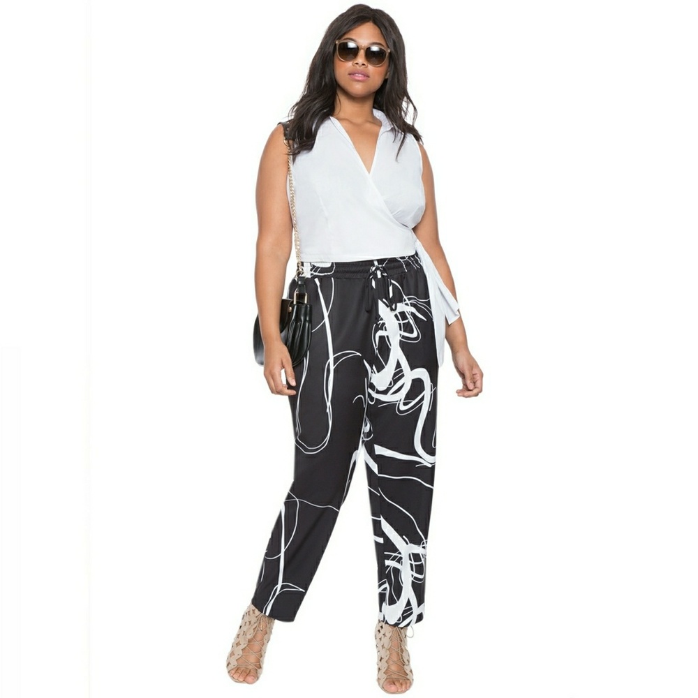 Eloquii Drapping Pattern Pant - NWT